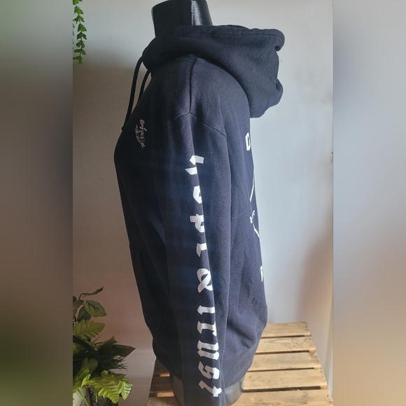 H&M Divided Black "Hope & Trust" Pullover Hoodie M - Picture 5 of 7
